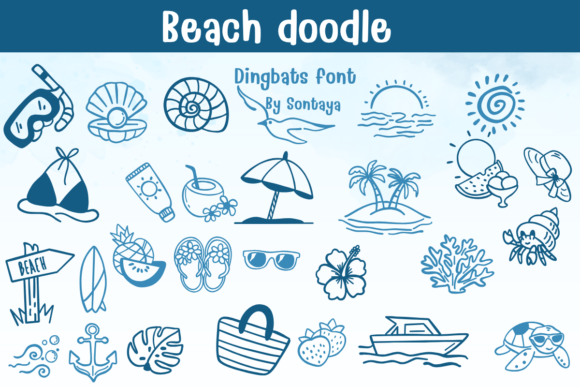 Beach Doodle: Your Go-To for Playful, Hand-Drawn Charm