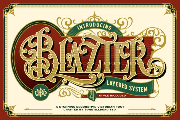 Blazter: A Layered Victorian Font for Modern Designers