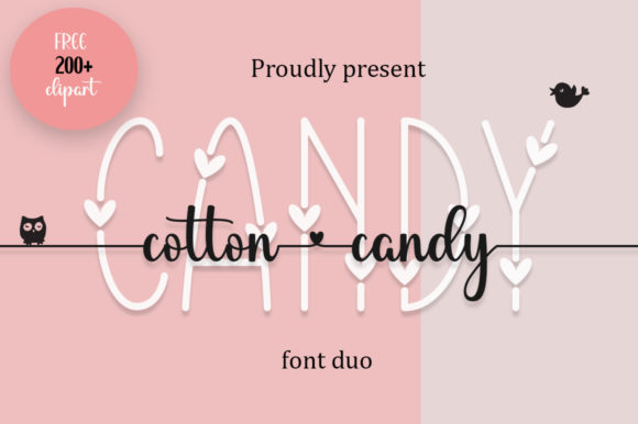 Cotton Candy: A Playful Duo Font for Crafty Branding