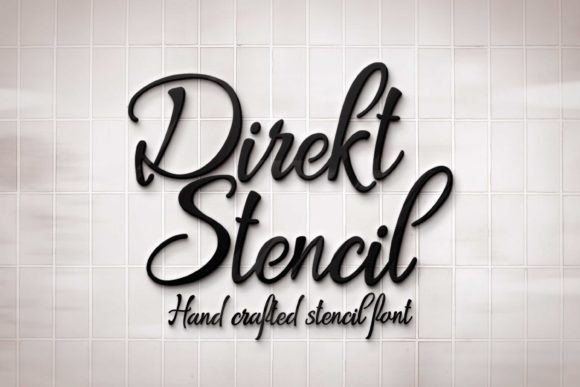 Direkt Stencil: A Handwritten Script Font with Distinctive Style