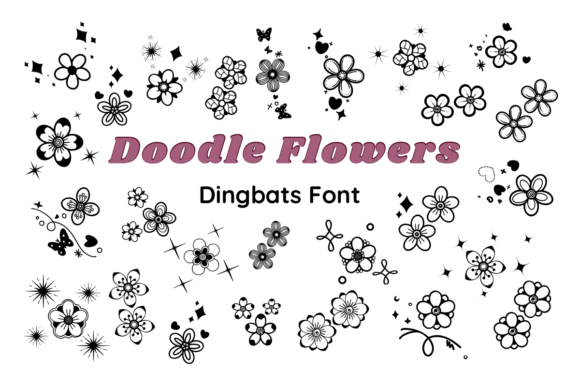 Doodle Flowers: A Playful Typeface for Handcrafted Designs