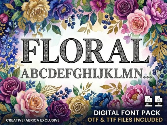 Floral: The Decorative Display Font for Headlines That Demand Attention
