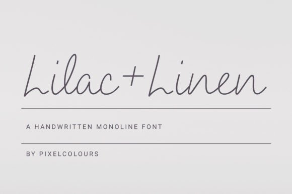 Lilac and Linen: A Modern Handwritten Script for Authentic Branding
