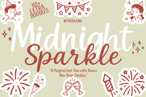 Midnight Sparkle Duo: A Festive Font for Celebratory Designs