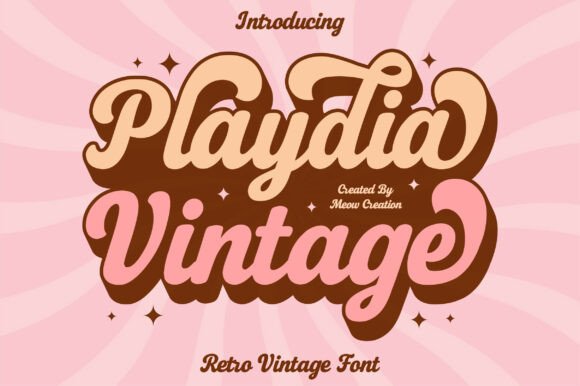 Playdia Vintage: A Groovy Script Font for Modern Designers