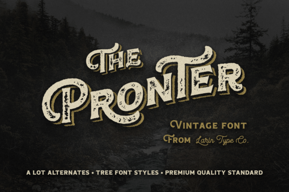 Pronter: A Vintage Font for Modern Creatives