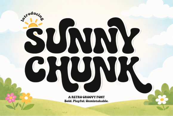 Sunny Chunk: A Nostalgic Display Font for Radiant Designs
